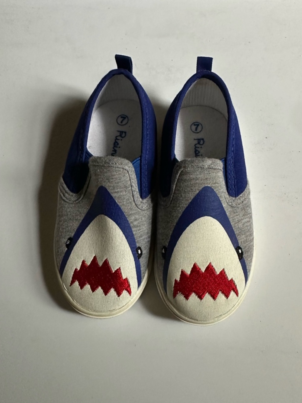 Toddler Shark Slip-On Shoes - Blue and Gray